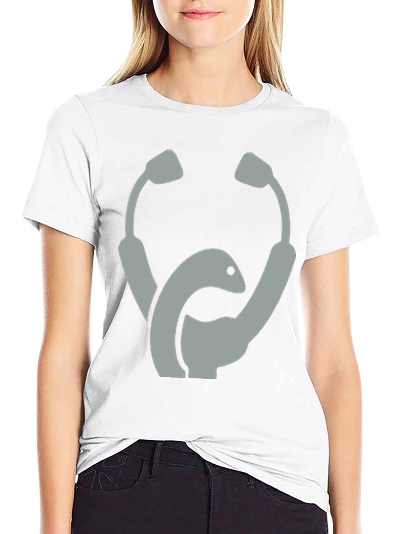 Stethoscope Nessie Black T-Shirt - Novelty Tee