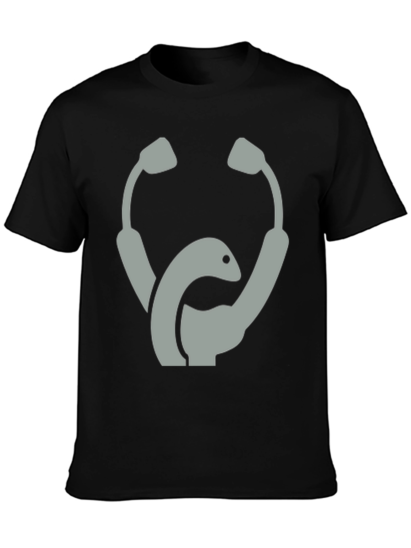 Stethoscope Nessie Black T-Shirt - Novelty Tee