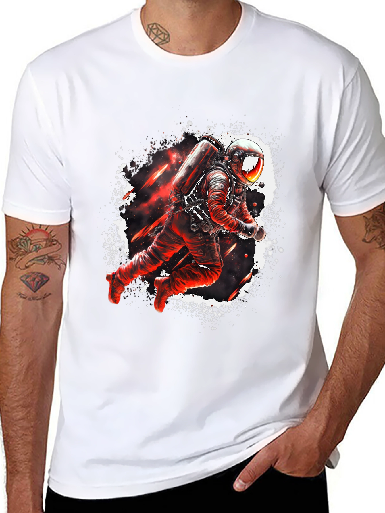 Astronaut Graphic Black T-Shirt