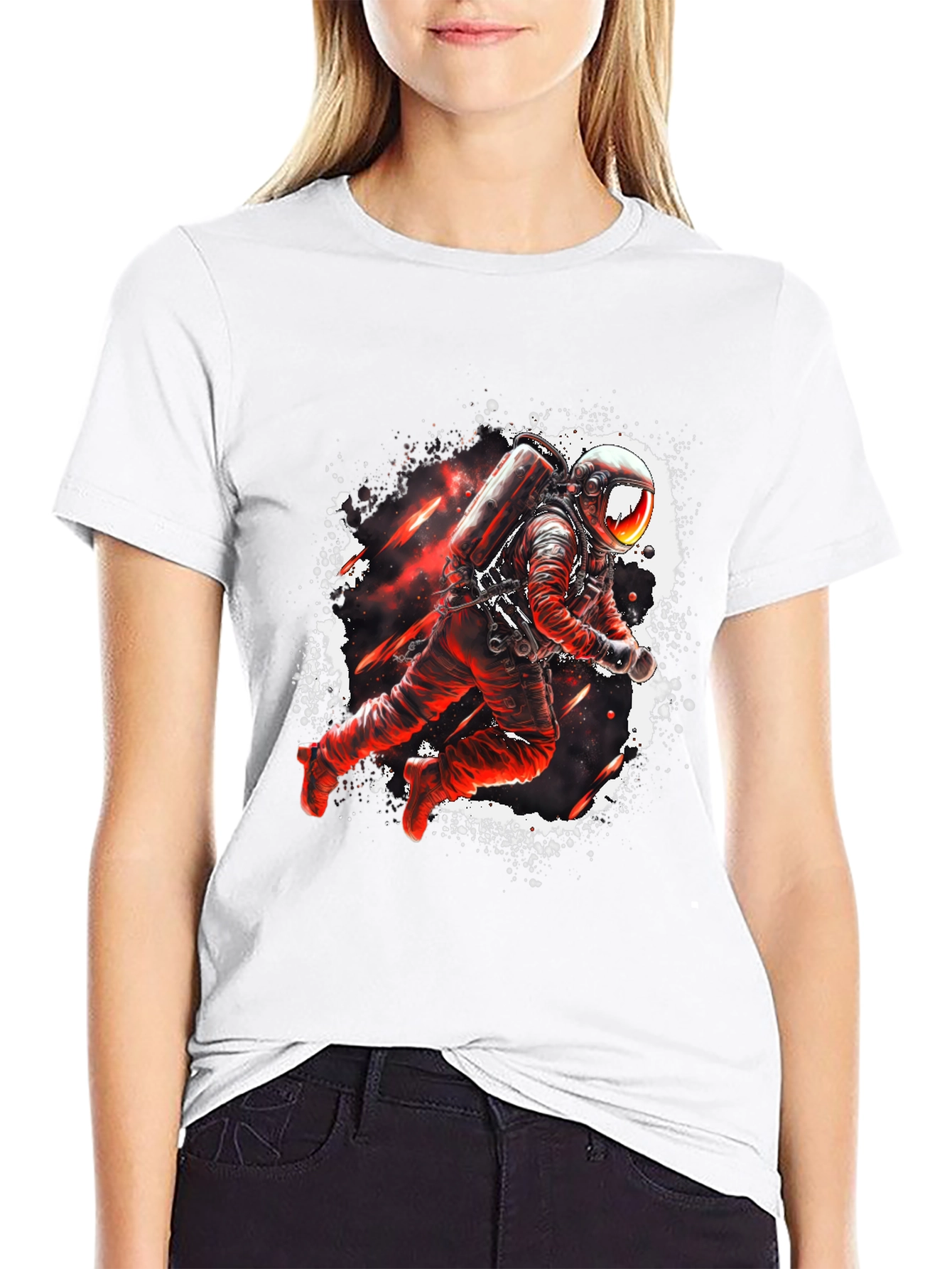 Astronaut Graphic Black T-Shirt