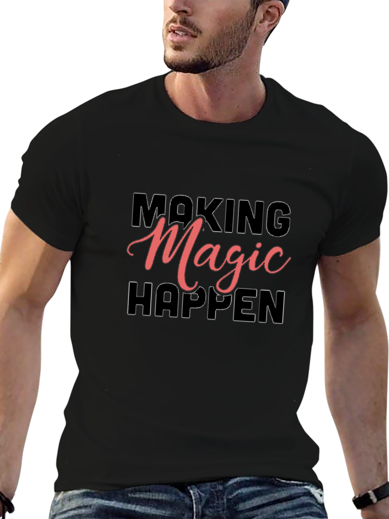 Making Magic Happen Graphic Tee - Black