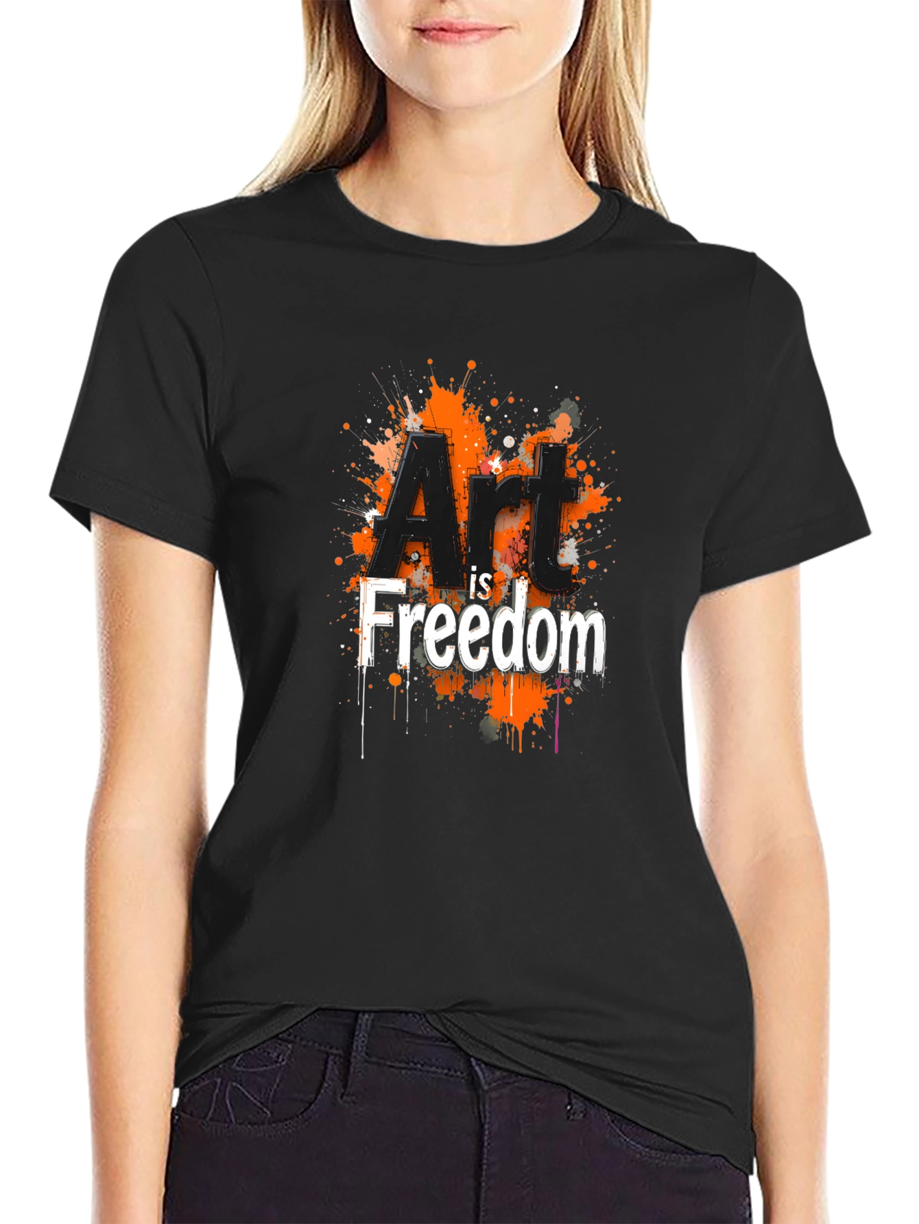 Art is Freedom Graphic Tee - Black