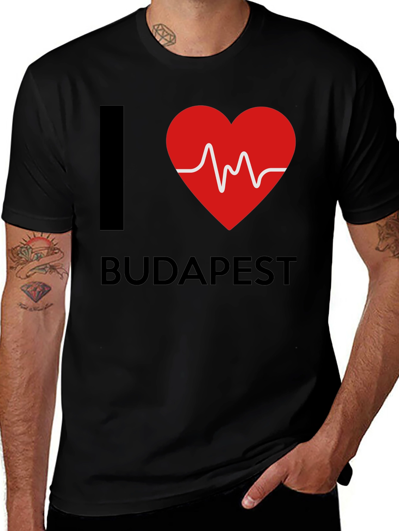 I Heart Budapest Black T-Shirt