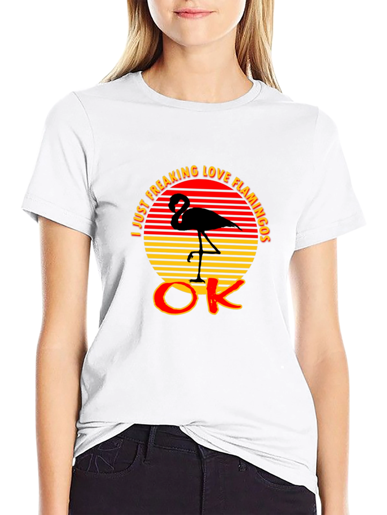 I Just Freaking Love Flamingos OK T-Shirt