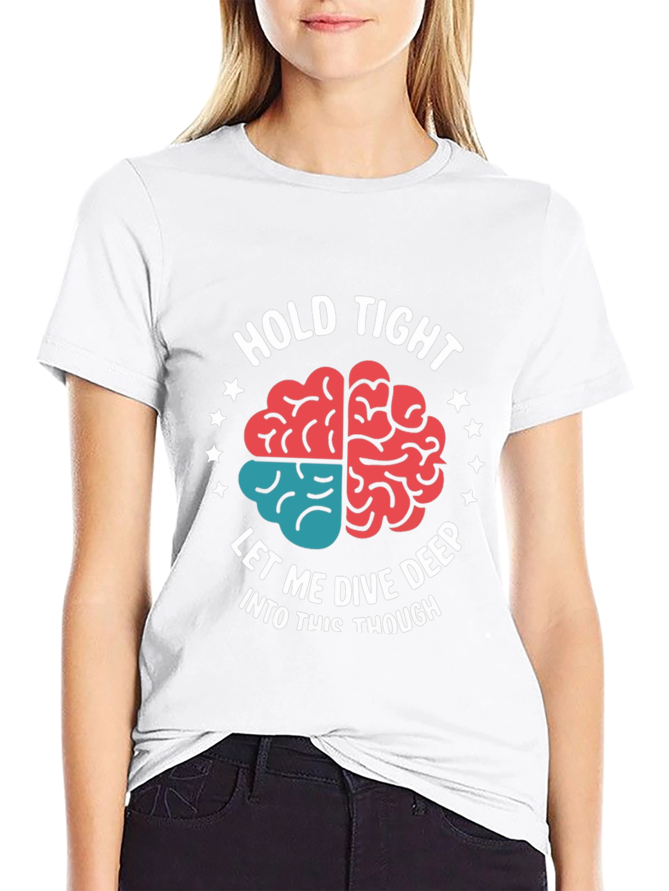 Hold Tight Brain Tee - Dive Deep Thought