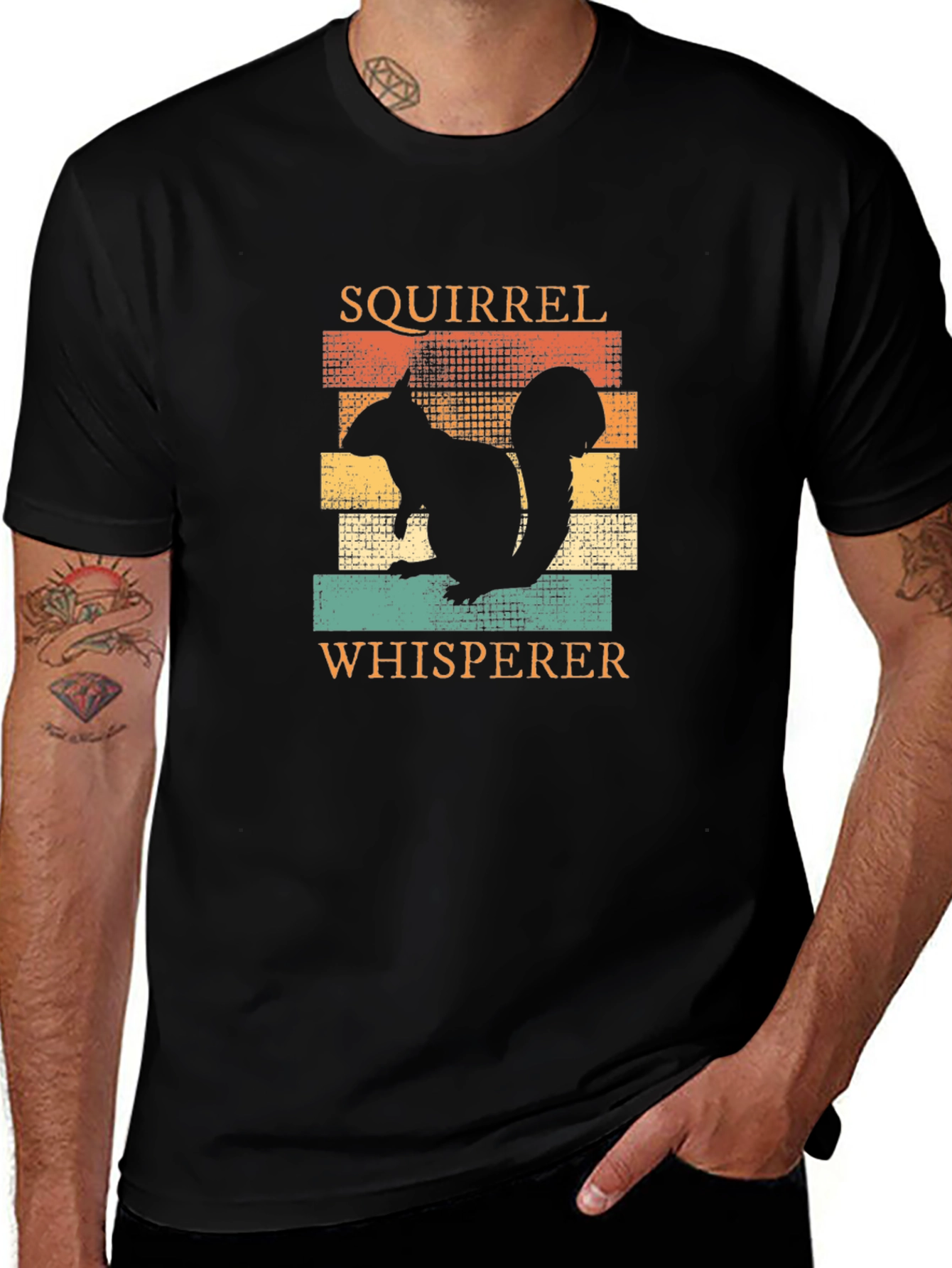 Squirrel Whisperer Black Graphic T-Shirt