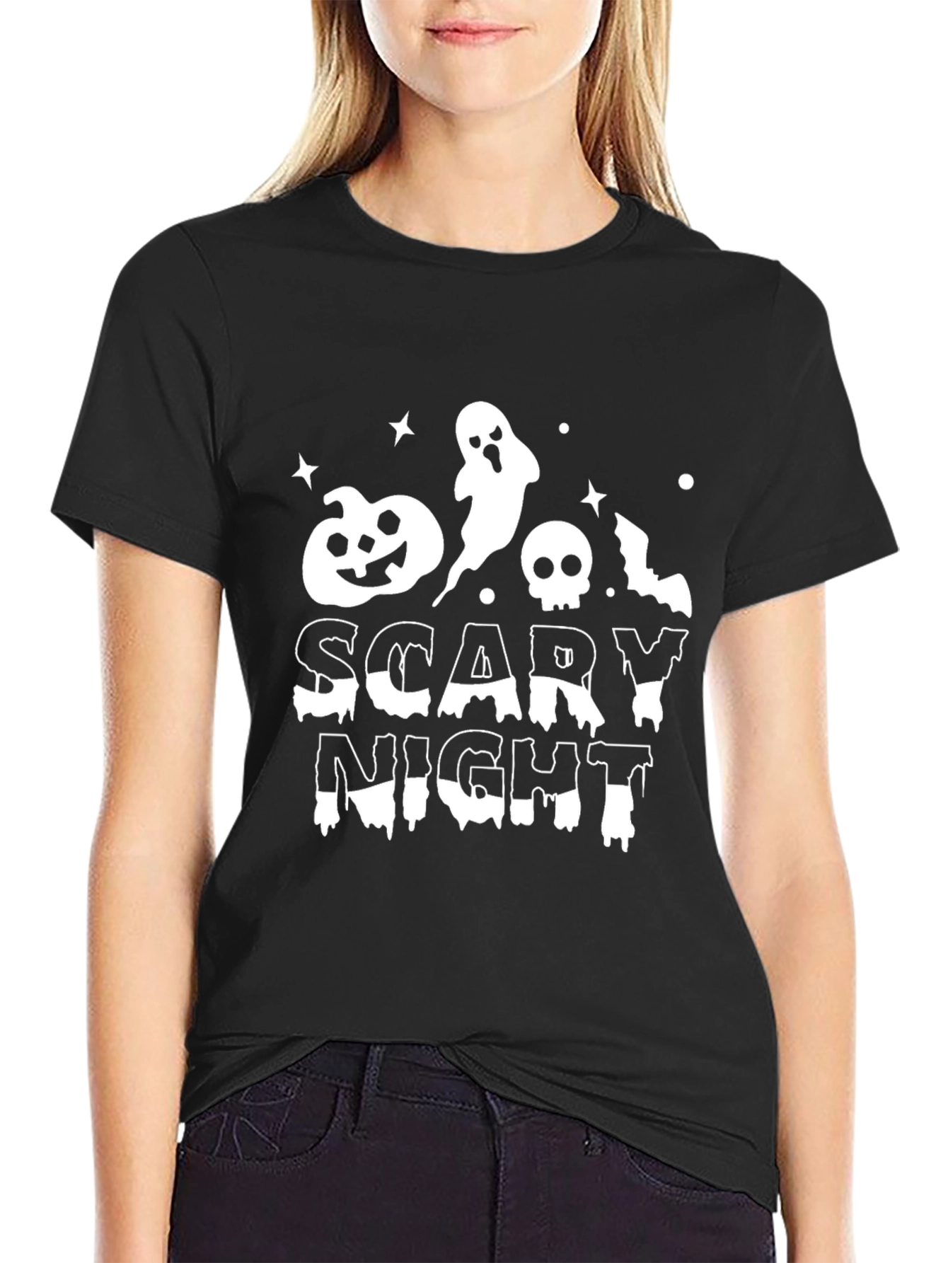 Scary Night Halloween Graphic Tee