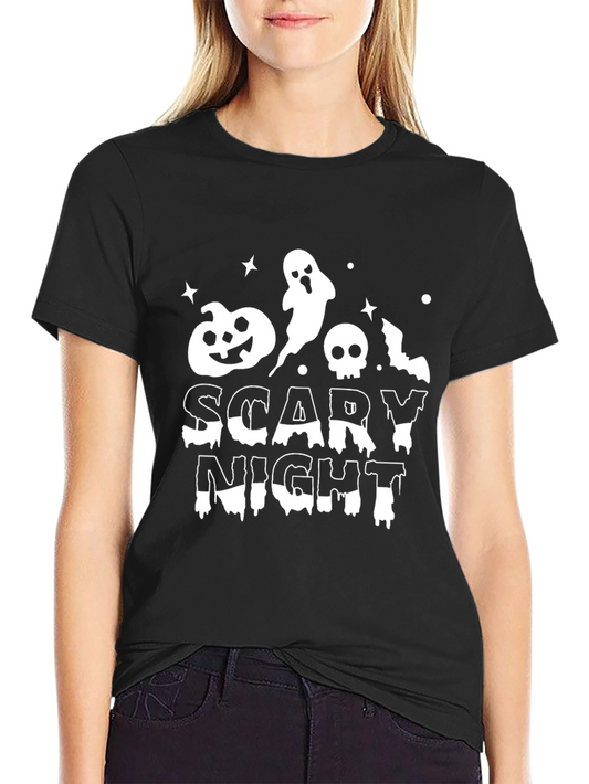 Scary Night Halloween Graphic Tee