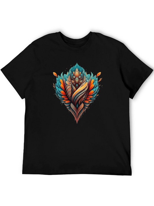 Abstract Floral Graphic Tee - Modern Design
