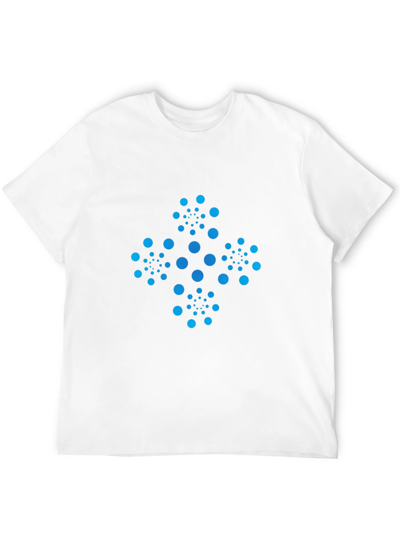Geometric Dot Pattern Black Tee