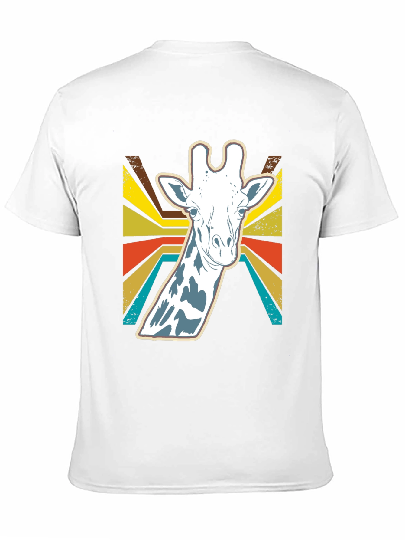 Retro Giraffe Graphic Tee - Black