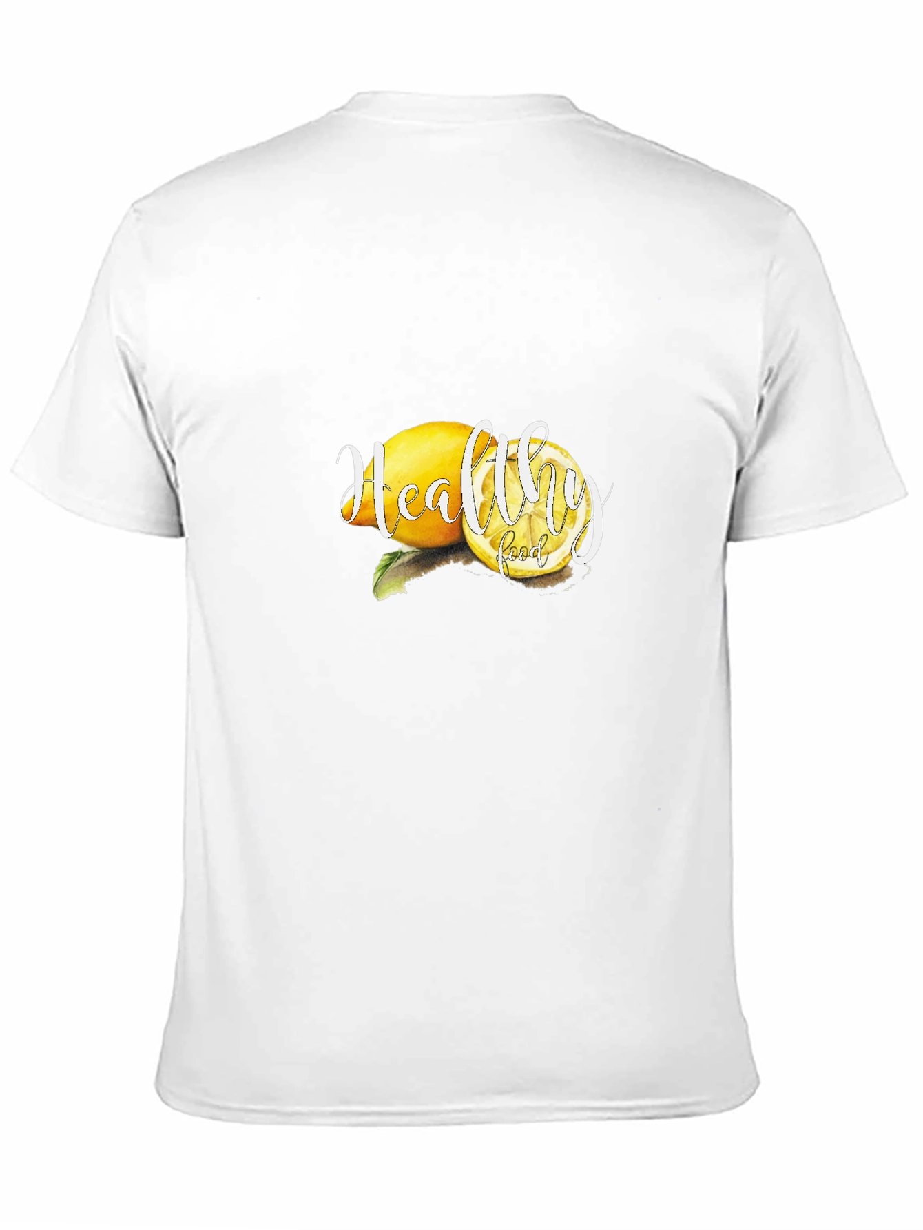 Healthy Food Lemon Graphic Black Tee
