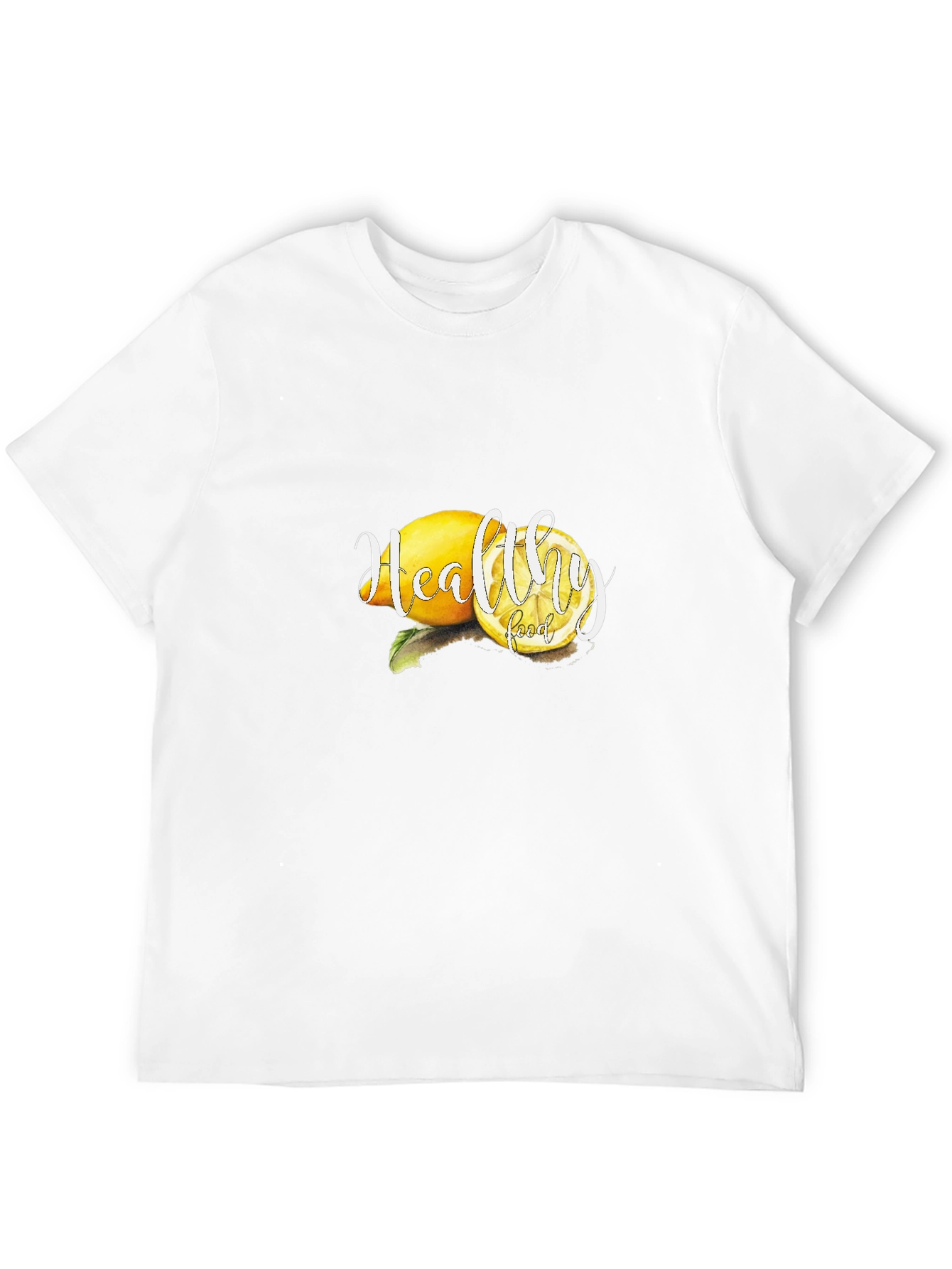 Healthy Food Lemon Graphic Black Tee