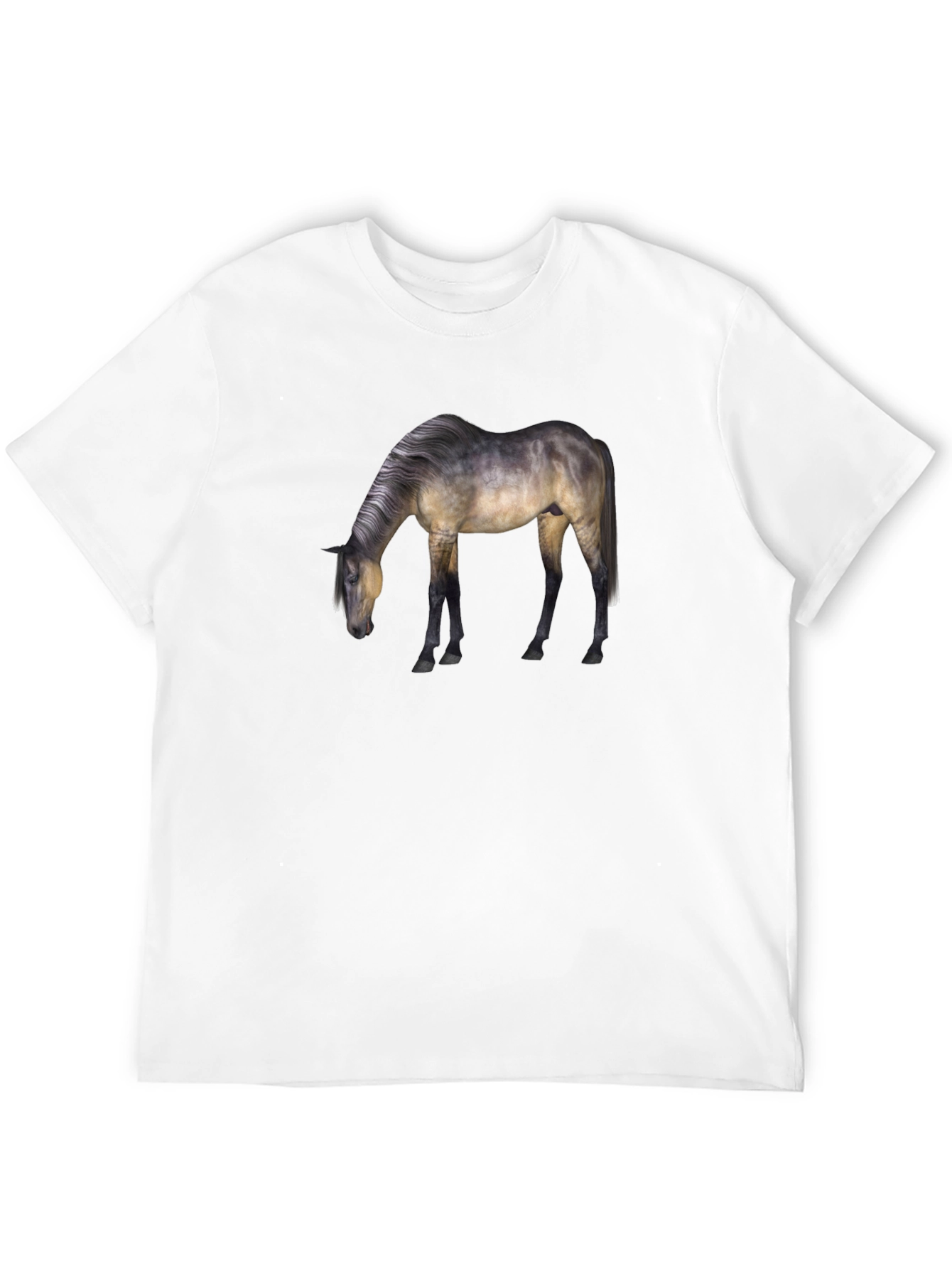 Horse Graphic Print T-Shirt - Classic Black Tee
