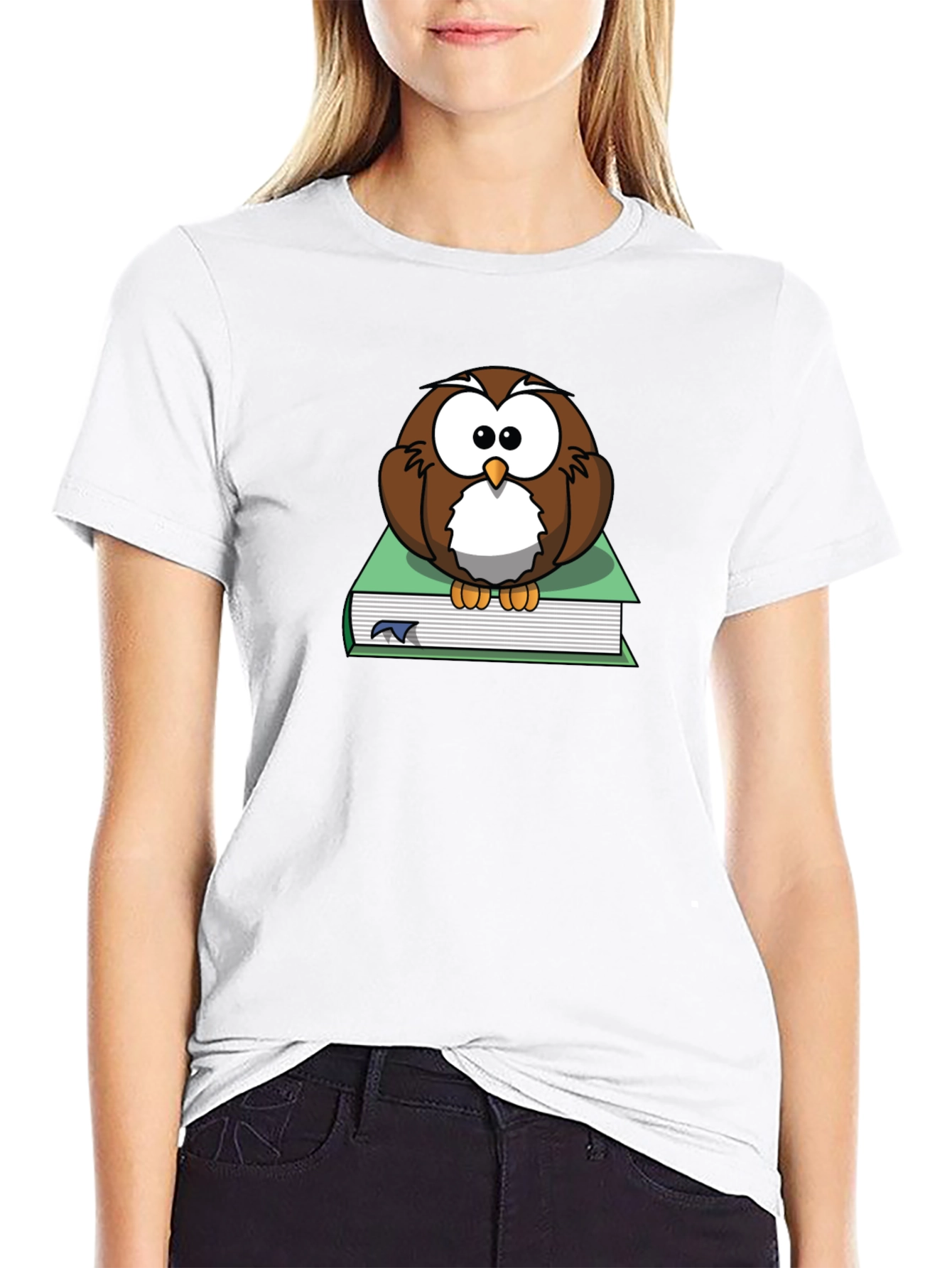 Owl Reading Book T-Shirt