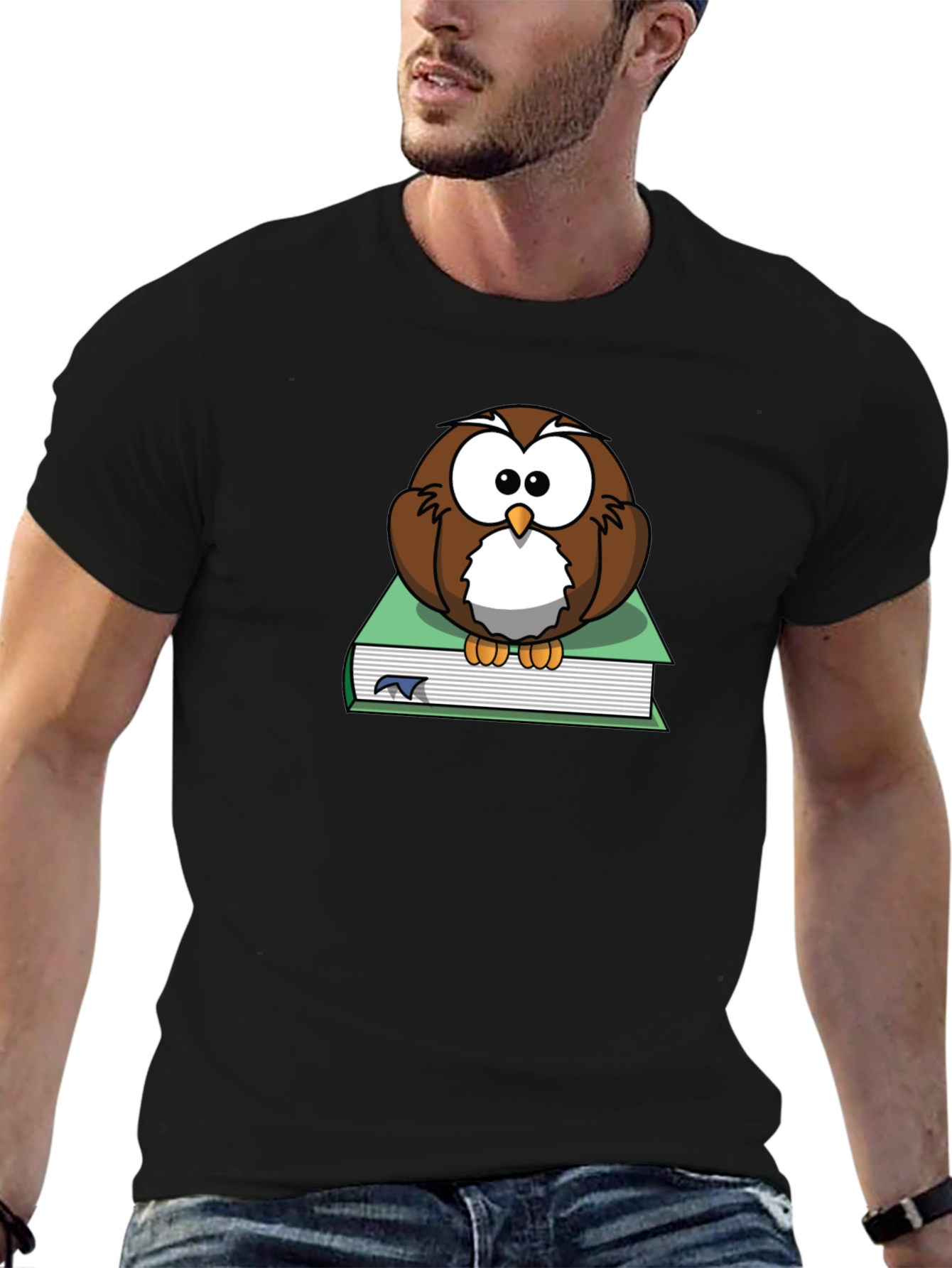 Owl Reading Book T-Shirt