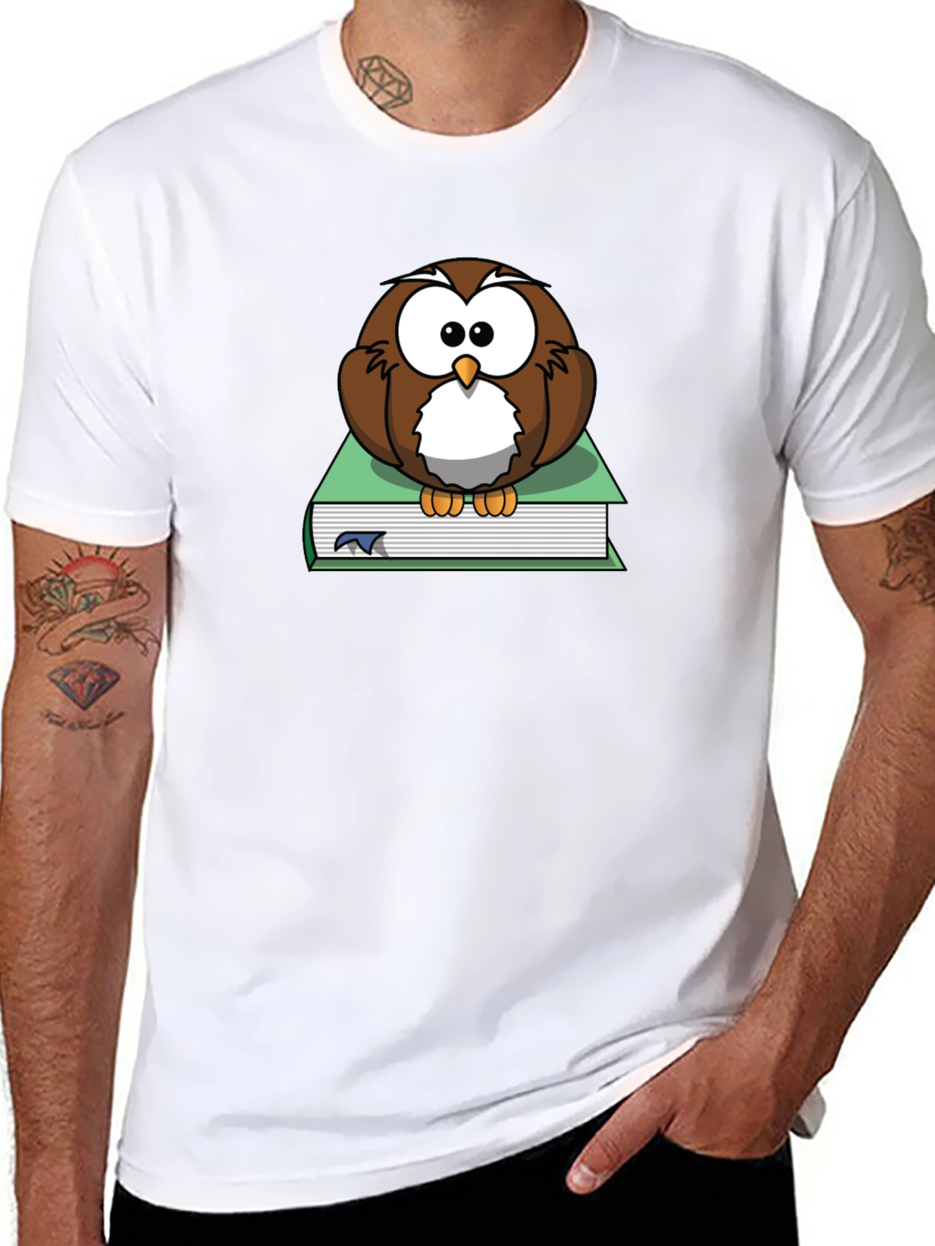 Owl Reading Book T-Shirt