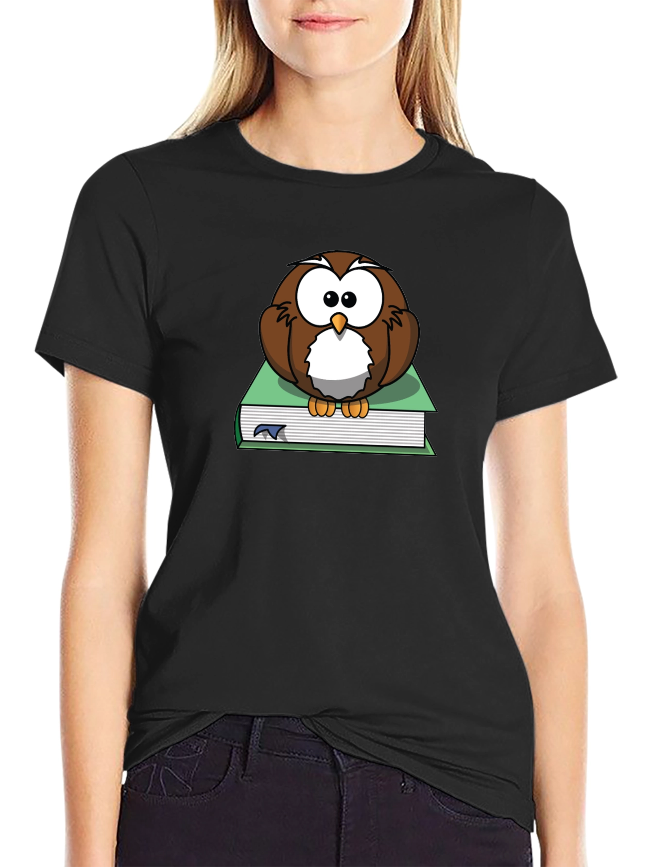 Owl Reading Book T-Shirt