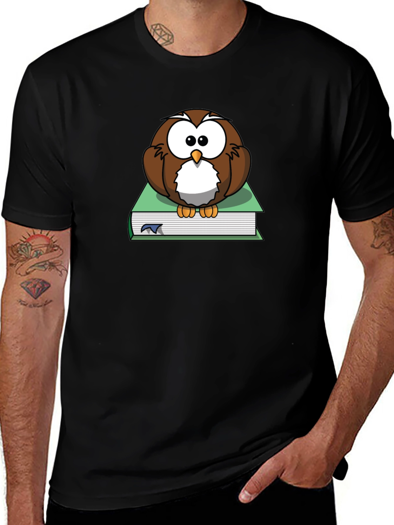 Owl Reading Book T-Shirt