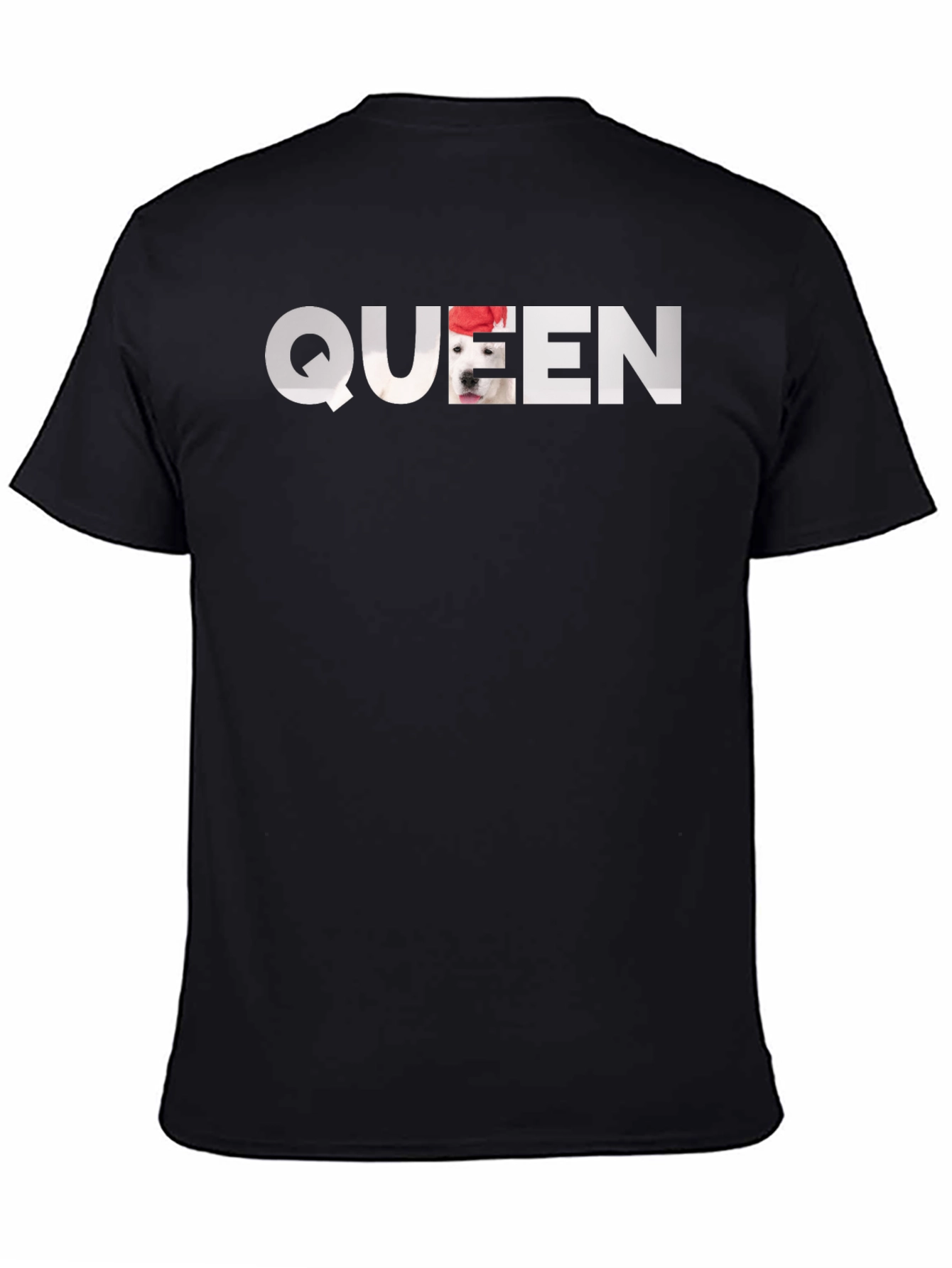 Queen Dog Graphic Black T-Shirt