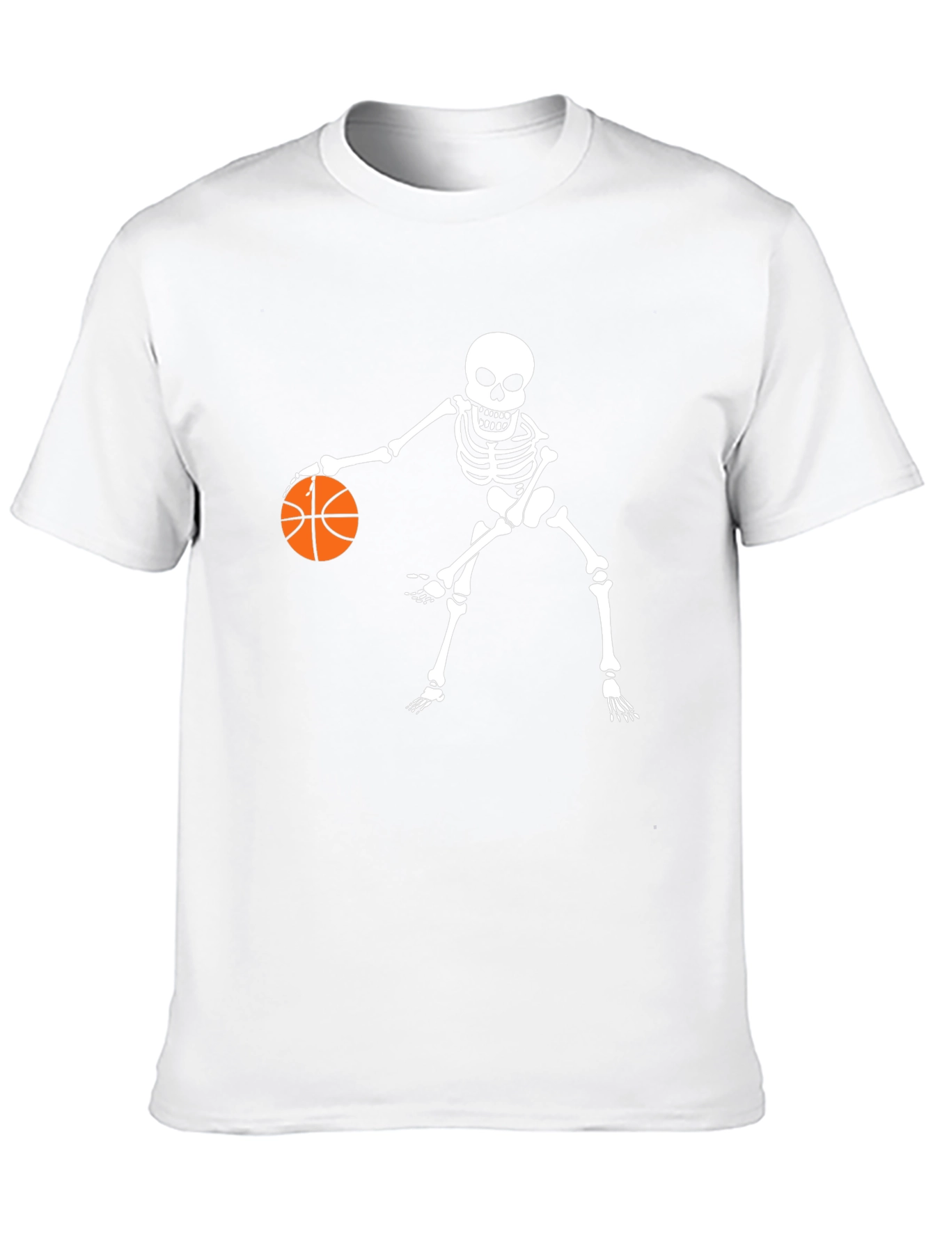 Skeleton Basketball Black Graphic Tee