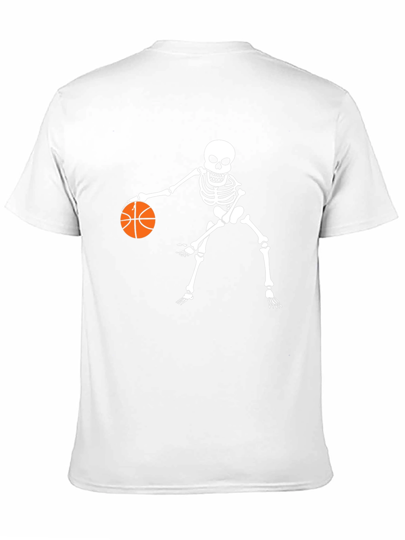 Skeleton Basketball Black Graphic Tee