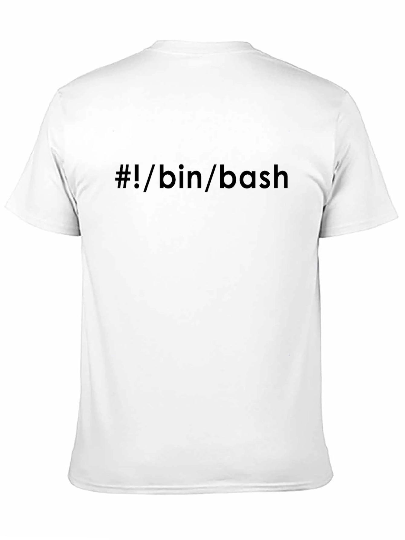 Black #!/bin/bash Script T-Shirt