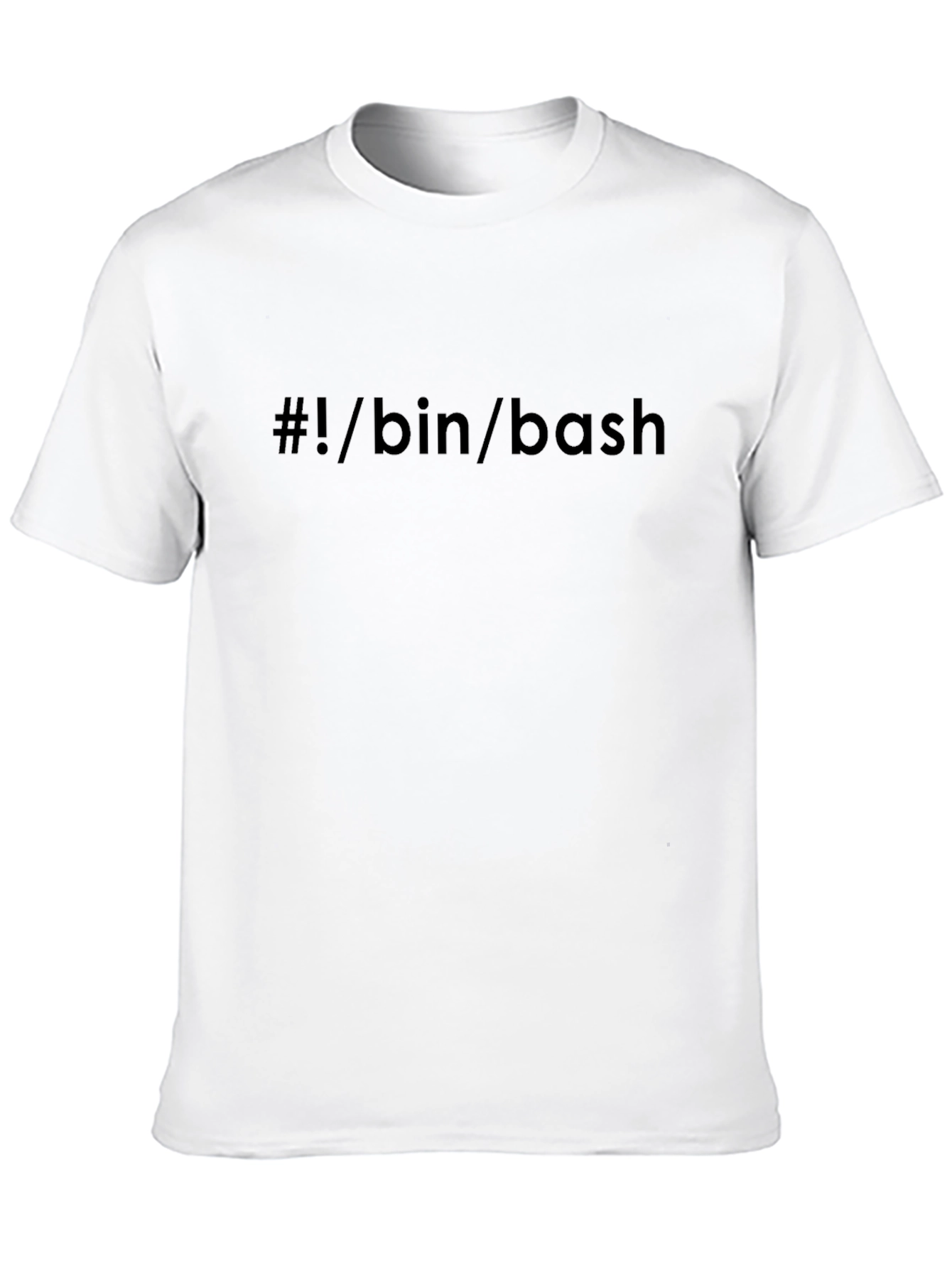 Black #!/bin/bash Script T-Shirt