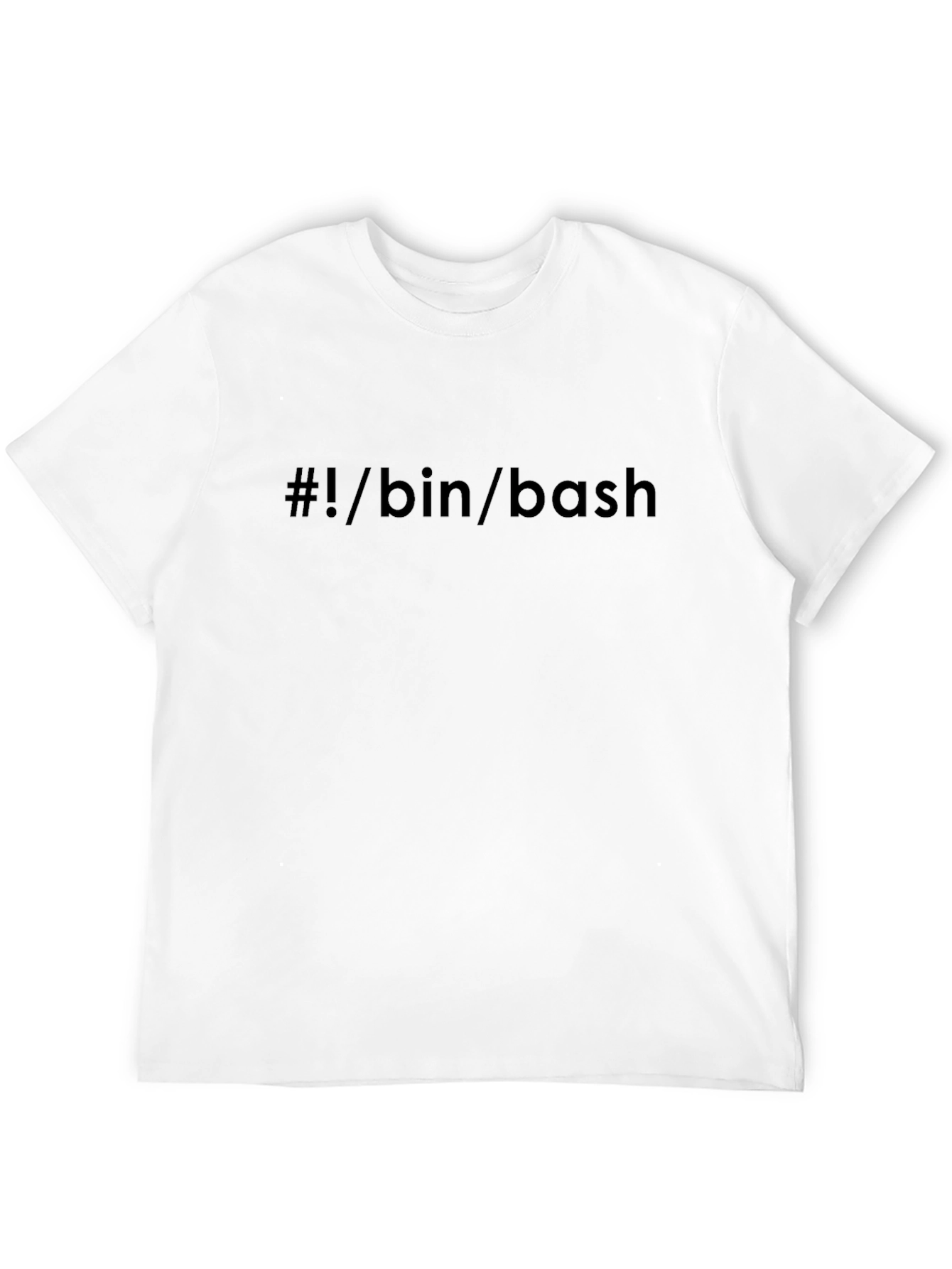 Black #!/bin/bash Script T-Shirt