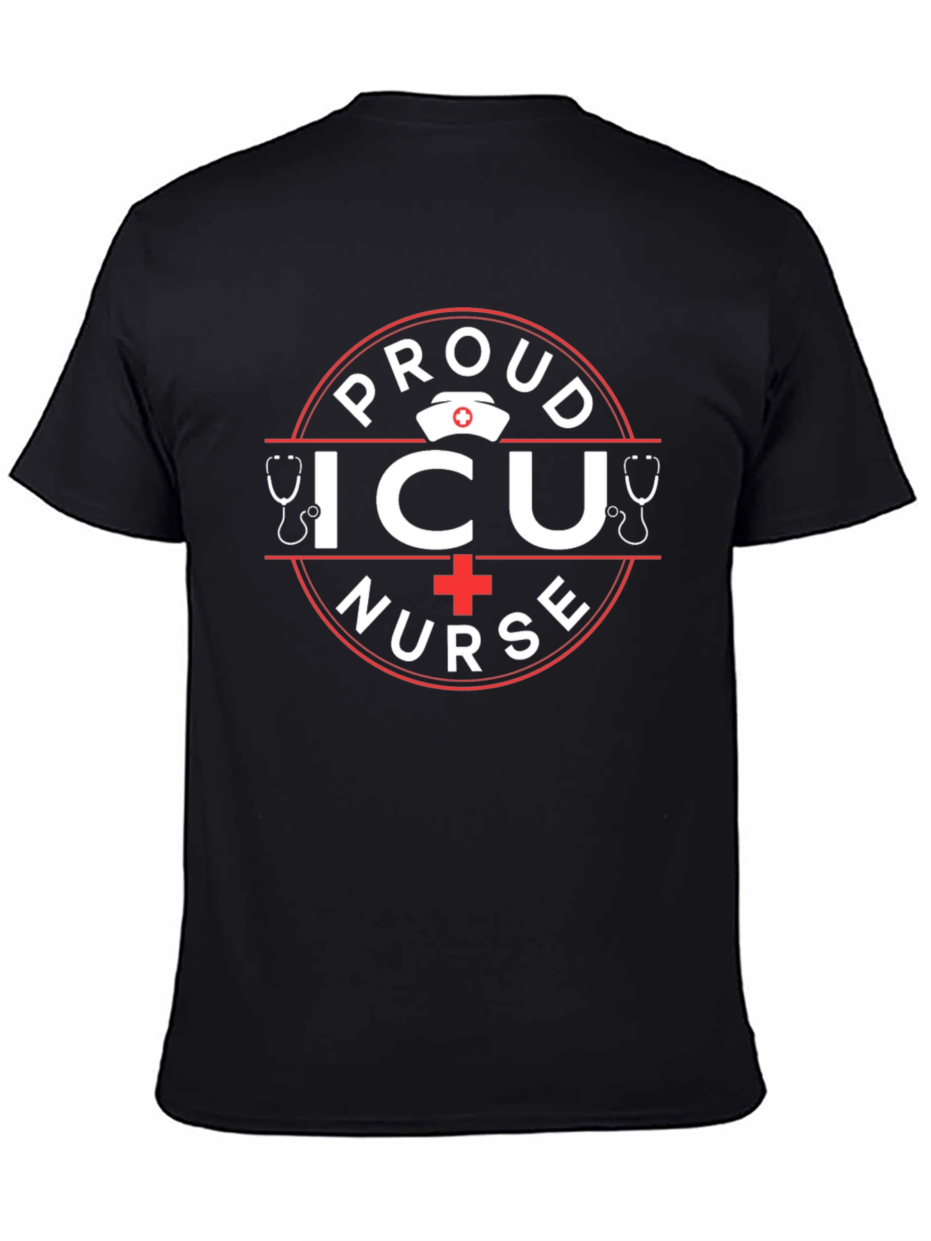 Proud ICU Nurse T-Shirt - Black