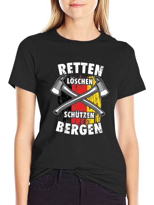 German Firefighter T-Shirt - Rescue & Protect
