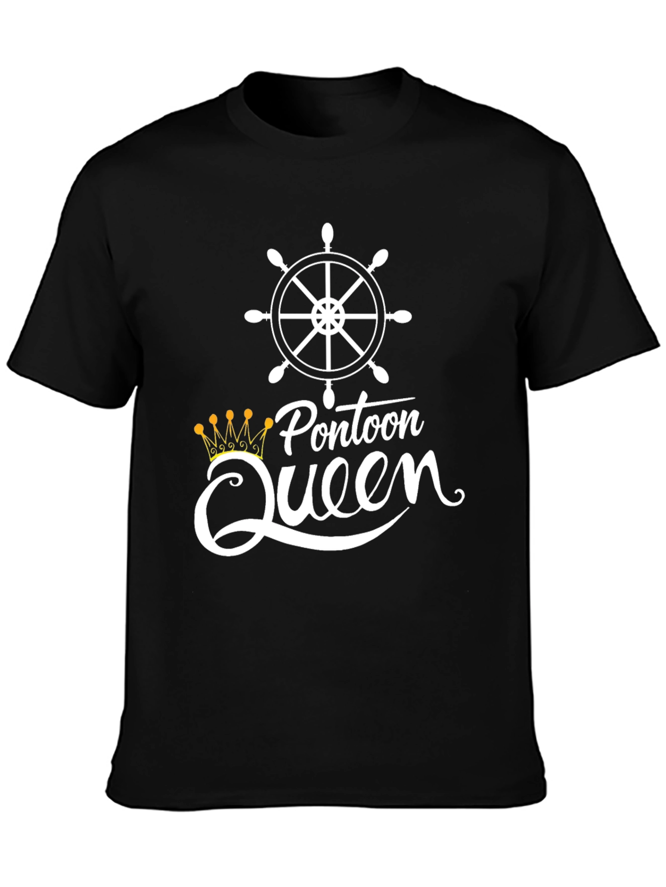 Pontoon Queen Black Graphic Tee