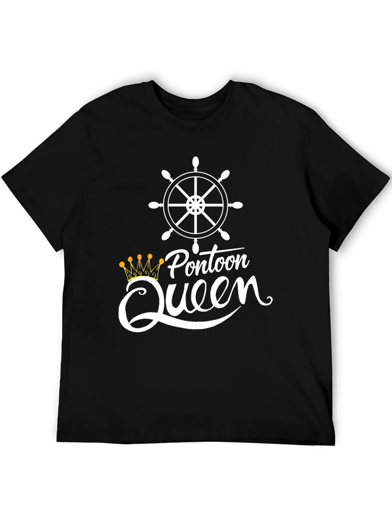 Pontoon Queen Black Graphic Tee