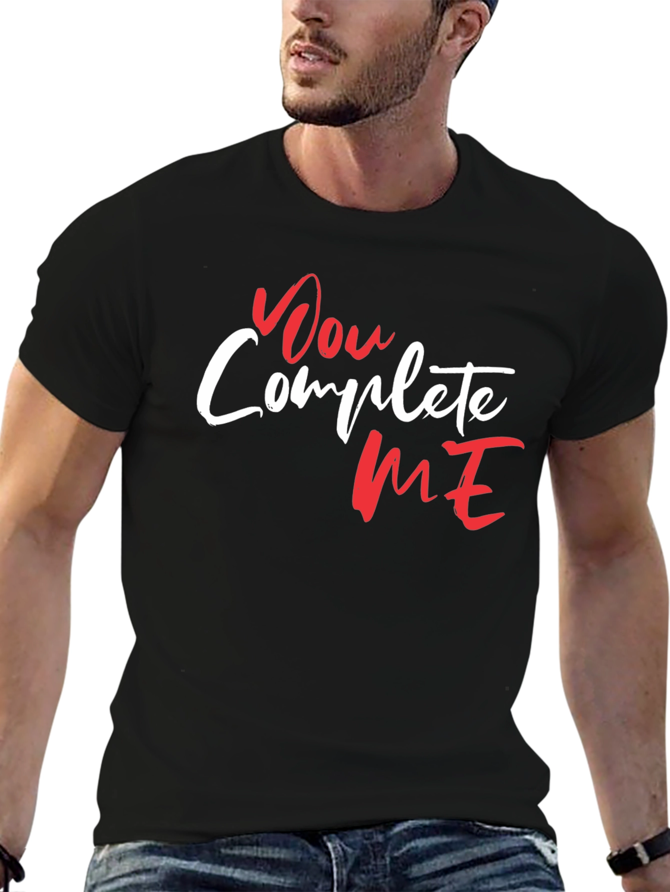 You Complete Me Graphic Tee - Black