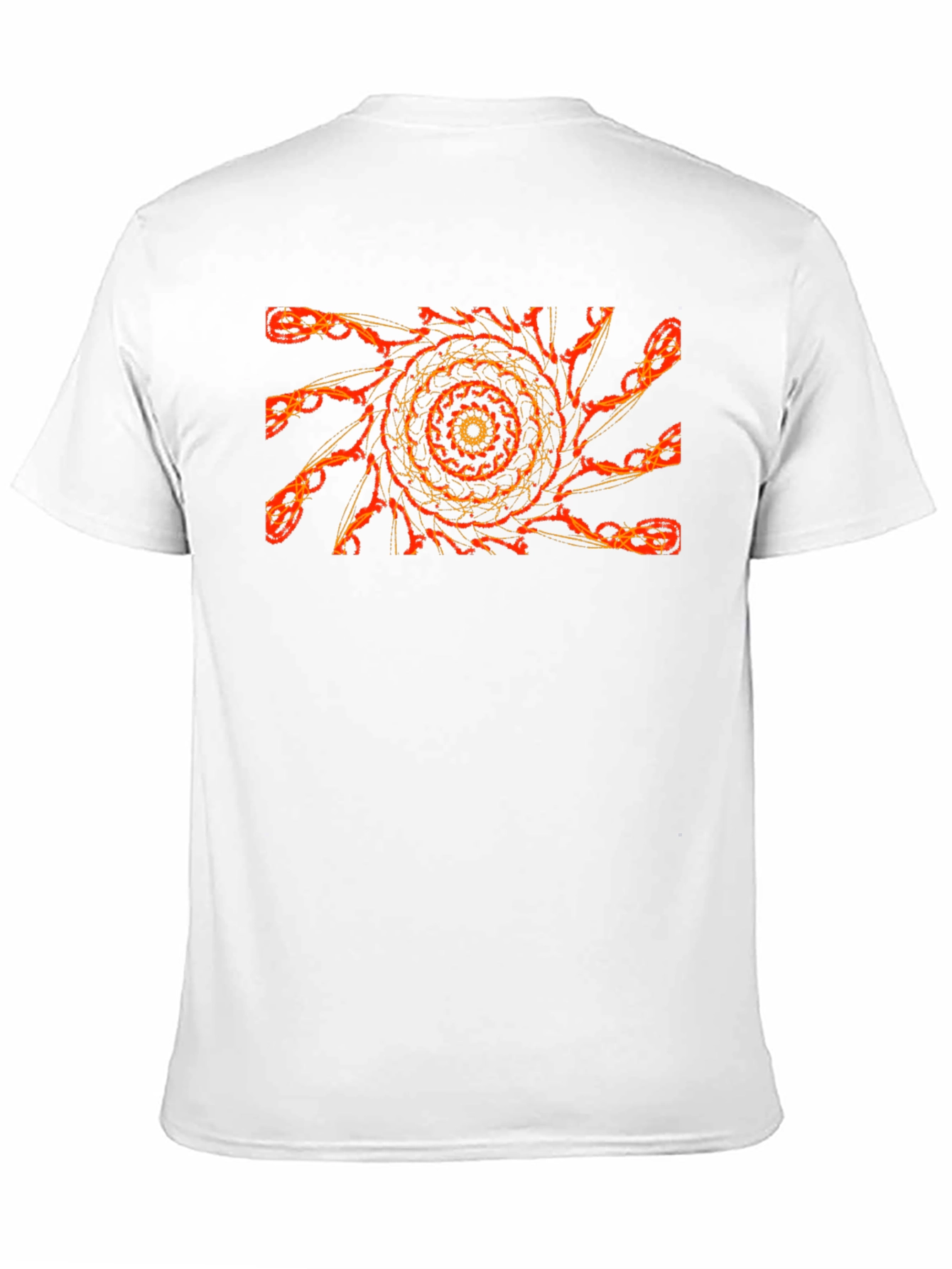Fiery Fractal Graphic Tee - Black Cotton Comfort