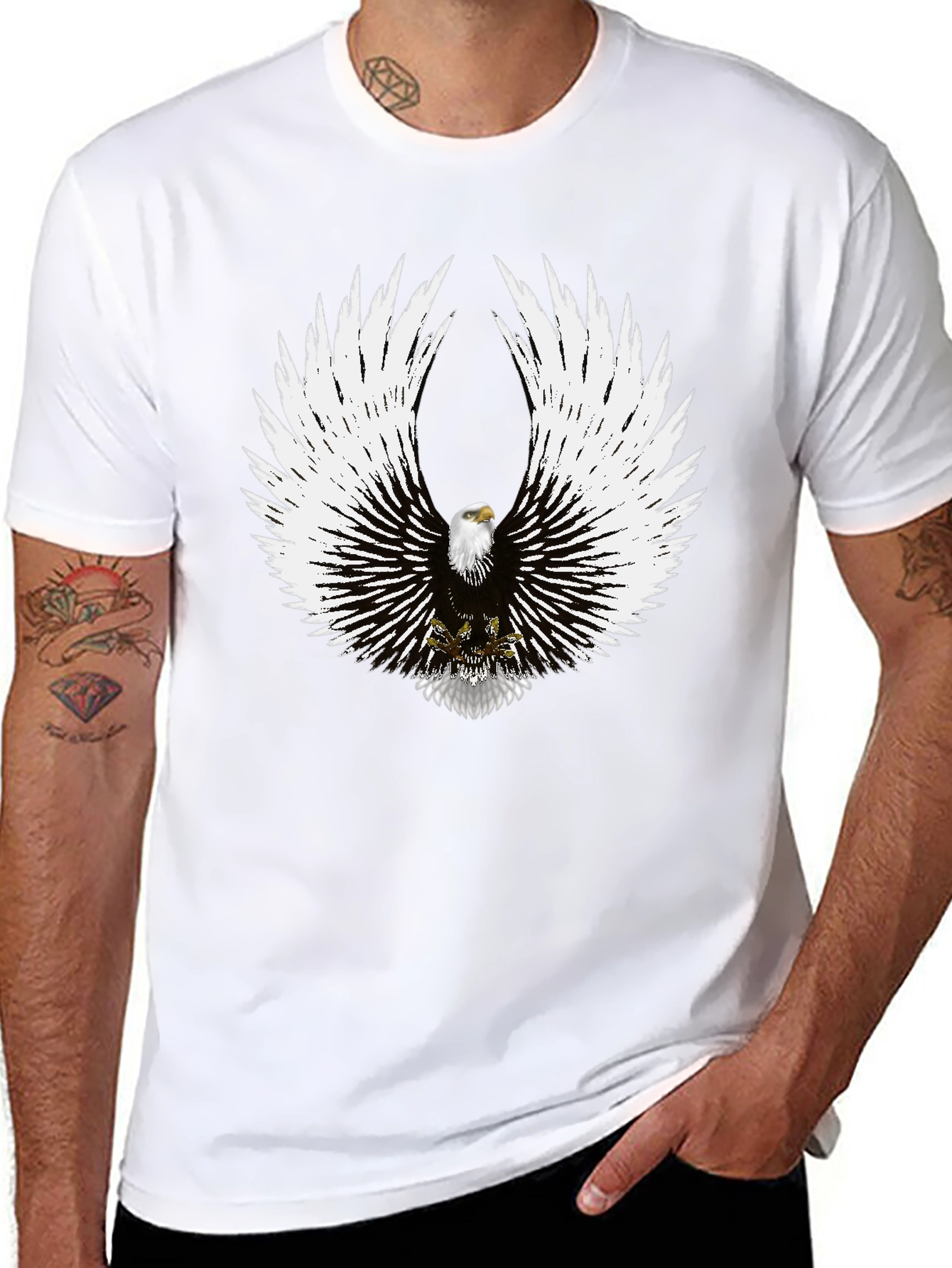 Eagle Wings Graphic Print T-Shirt