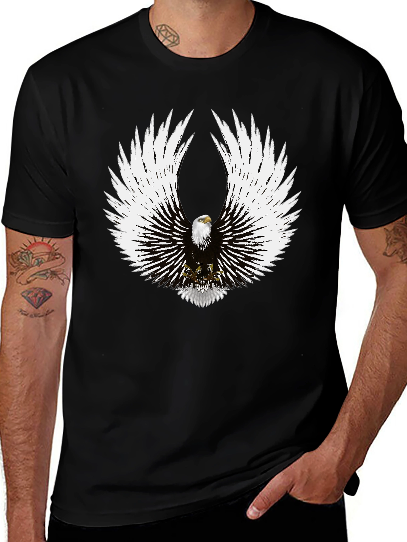 Eagle Wings Graphic Print T-Shirt
