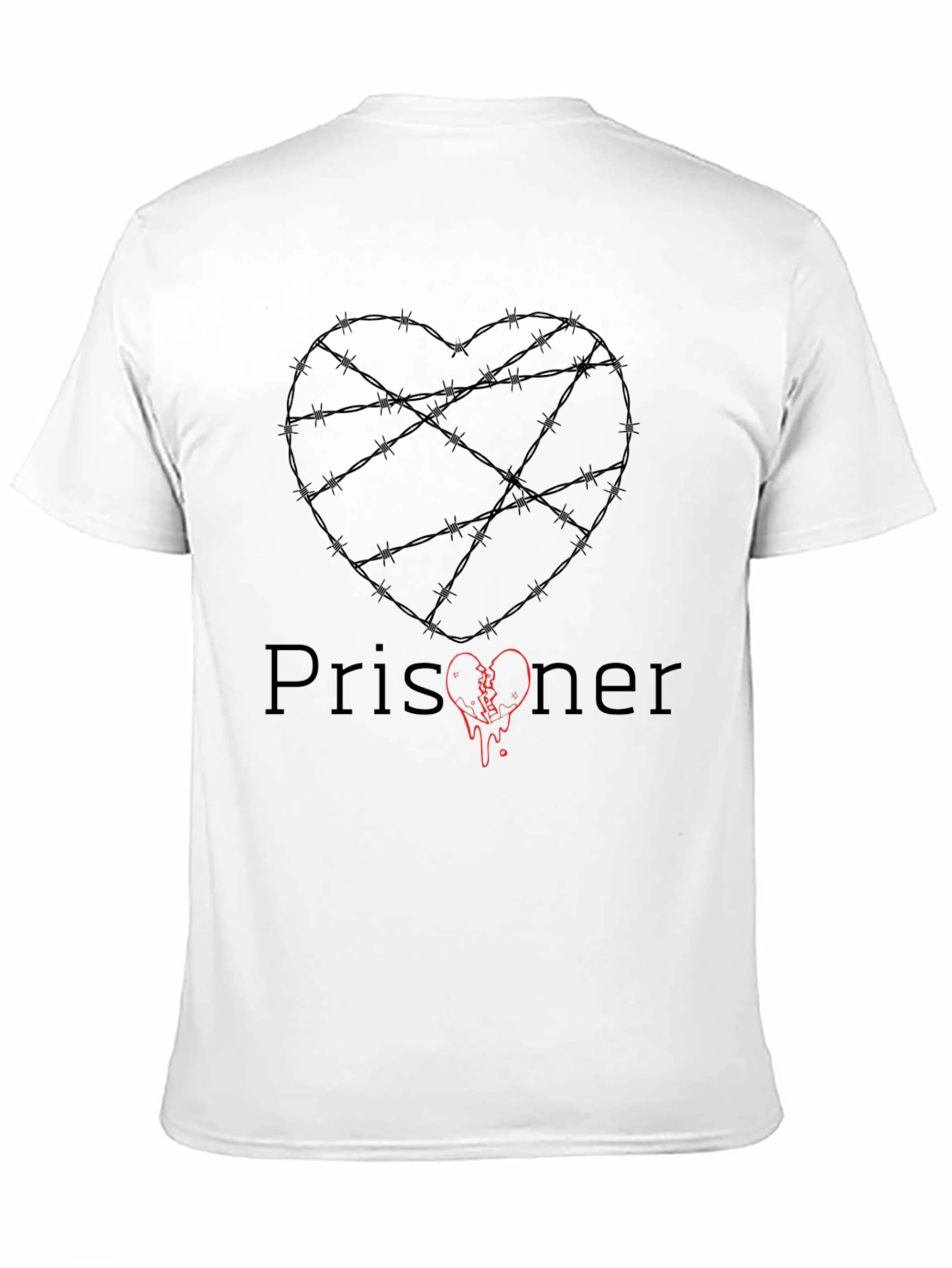 Prisoner Heart Graphic T-Shirt - Dark Humor Tee