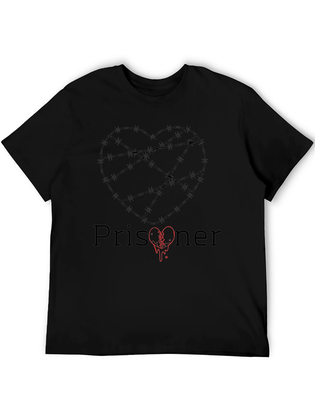 Prisoner Heart Graphic T-Shirt - Dark Humor Tee