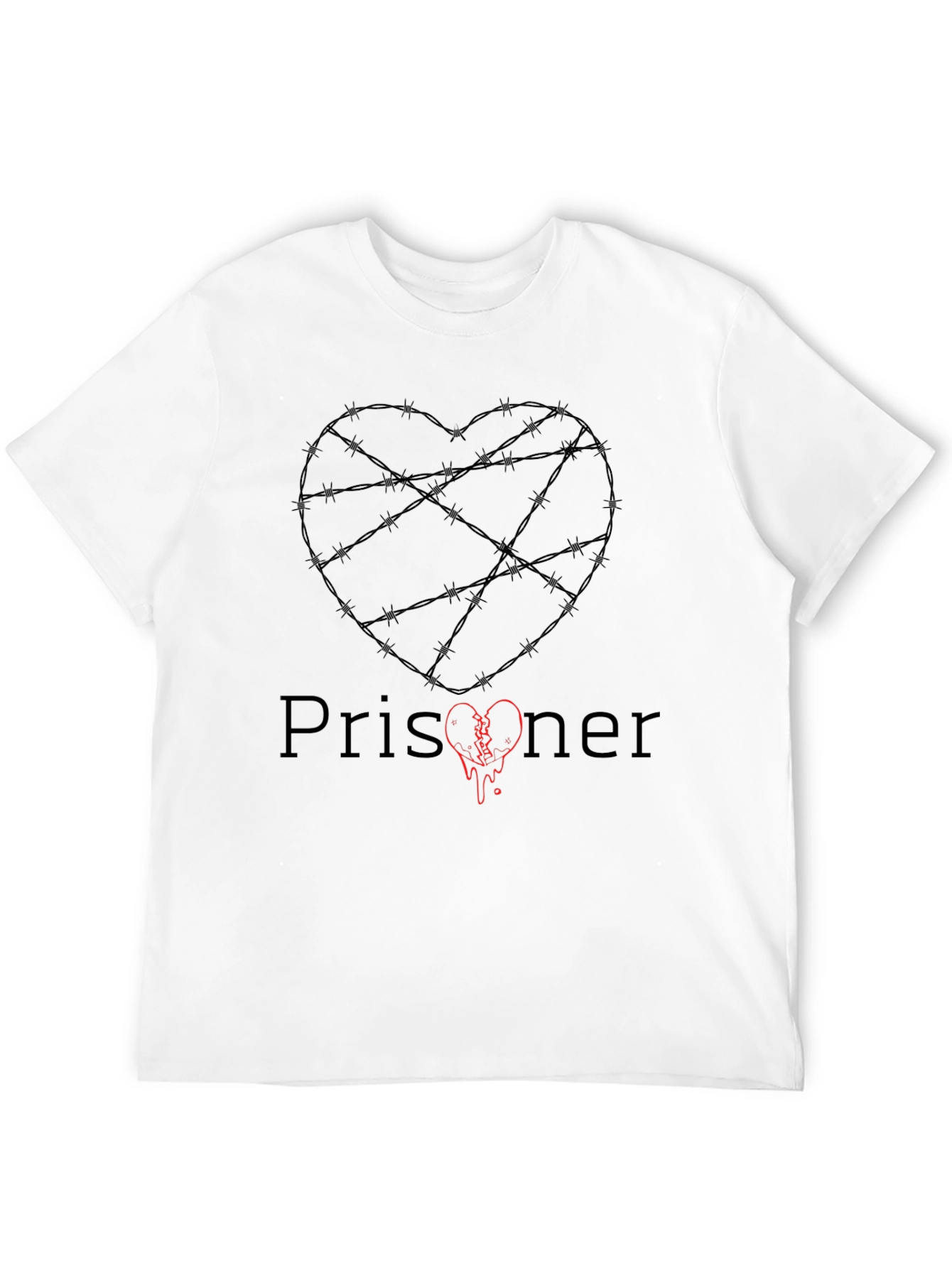 Prisoner Heart Graphic T-Shirt - Dark Humor Tee