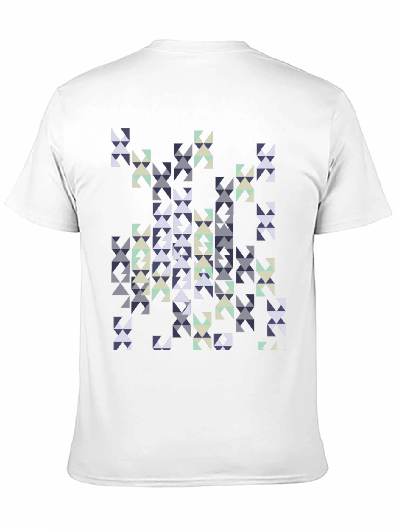 Geometric Triangles Graphic Print Black Tee