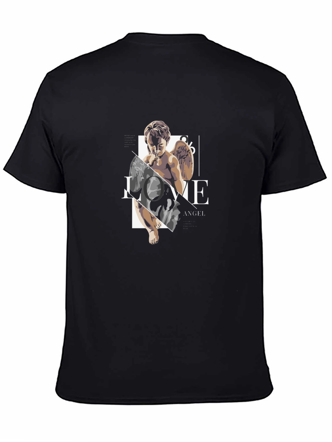 Angel Love Graphic Black Tee
