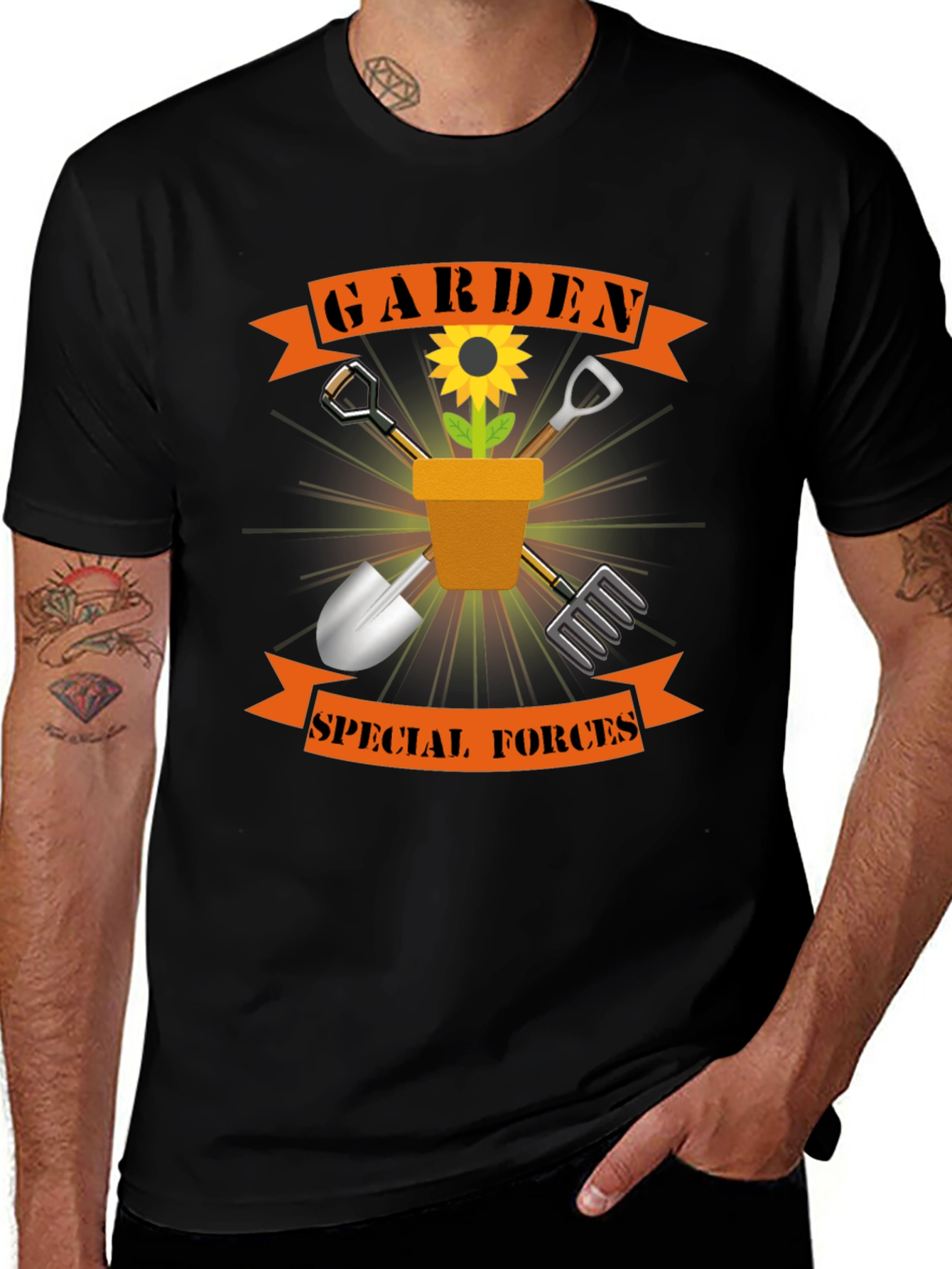 Garden Special Forces Black T-Shirt