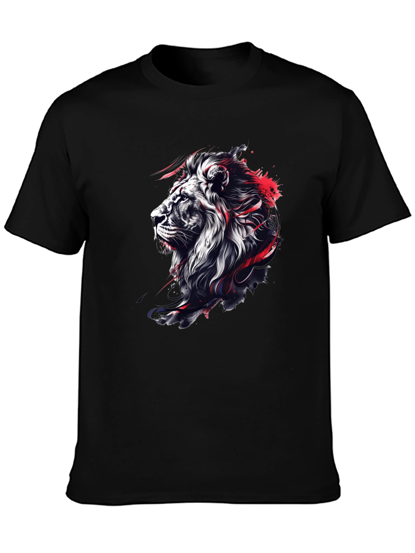 Lion Graphic Black T-Shirt