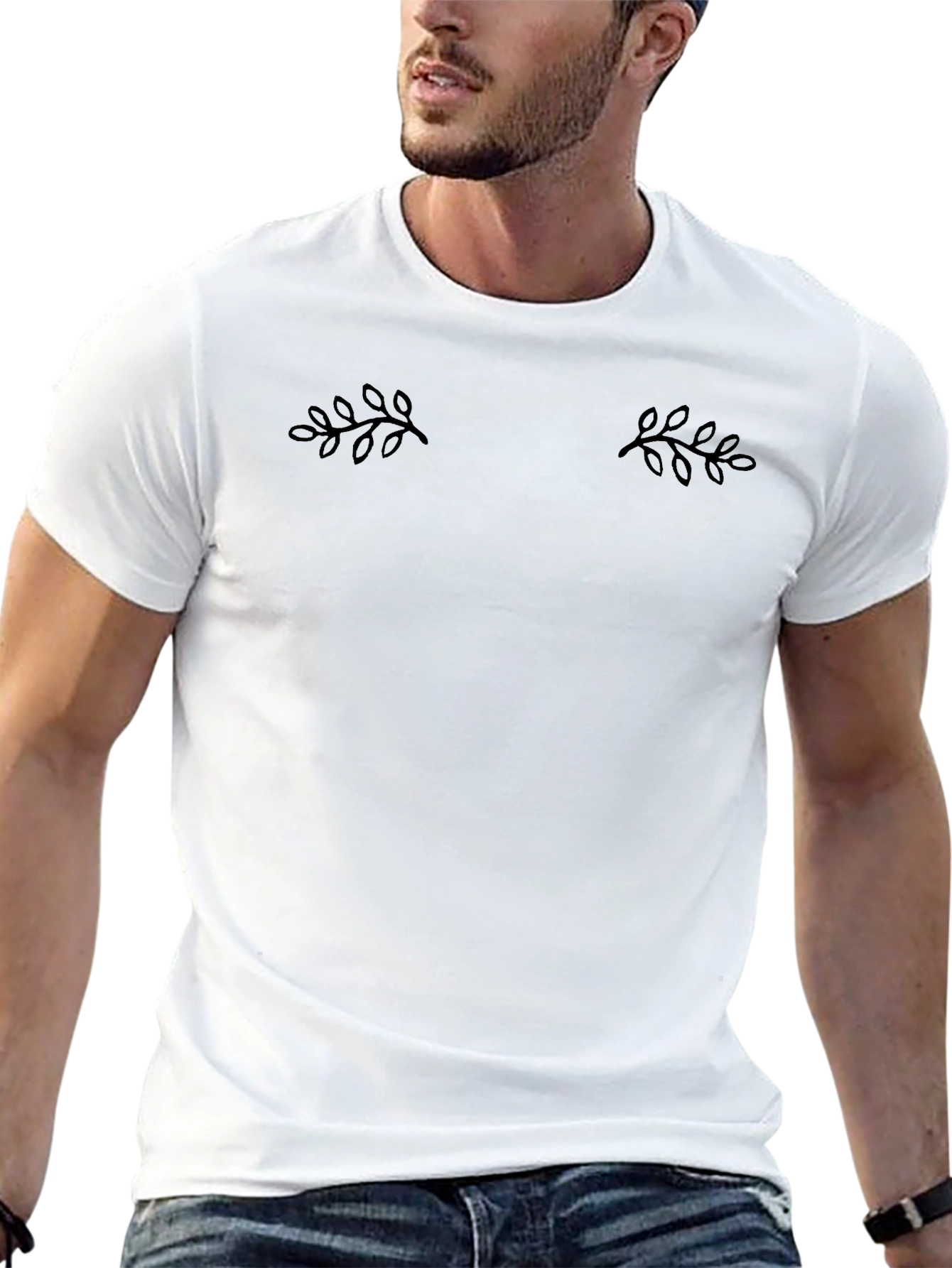 Olive Branch Graphic Tee - Soft Cotton Blend