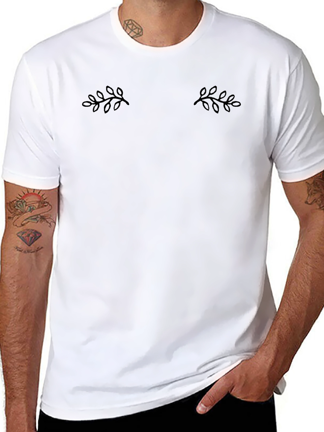 Olive Branch Graphic Tee - Soft Cotton Blend
