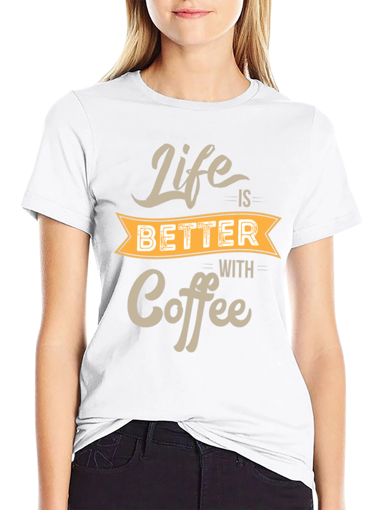 Life is Better With Coffee Black T-Shirt