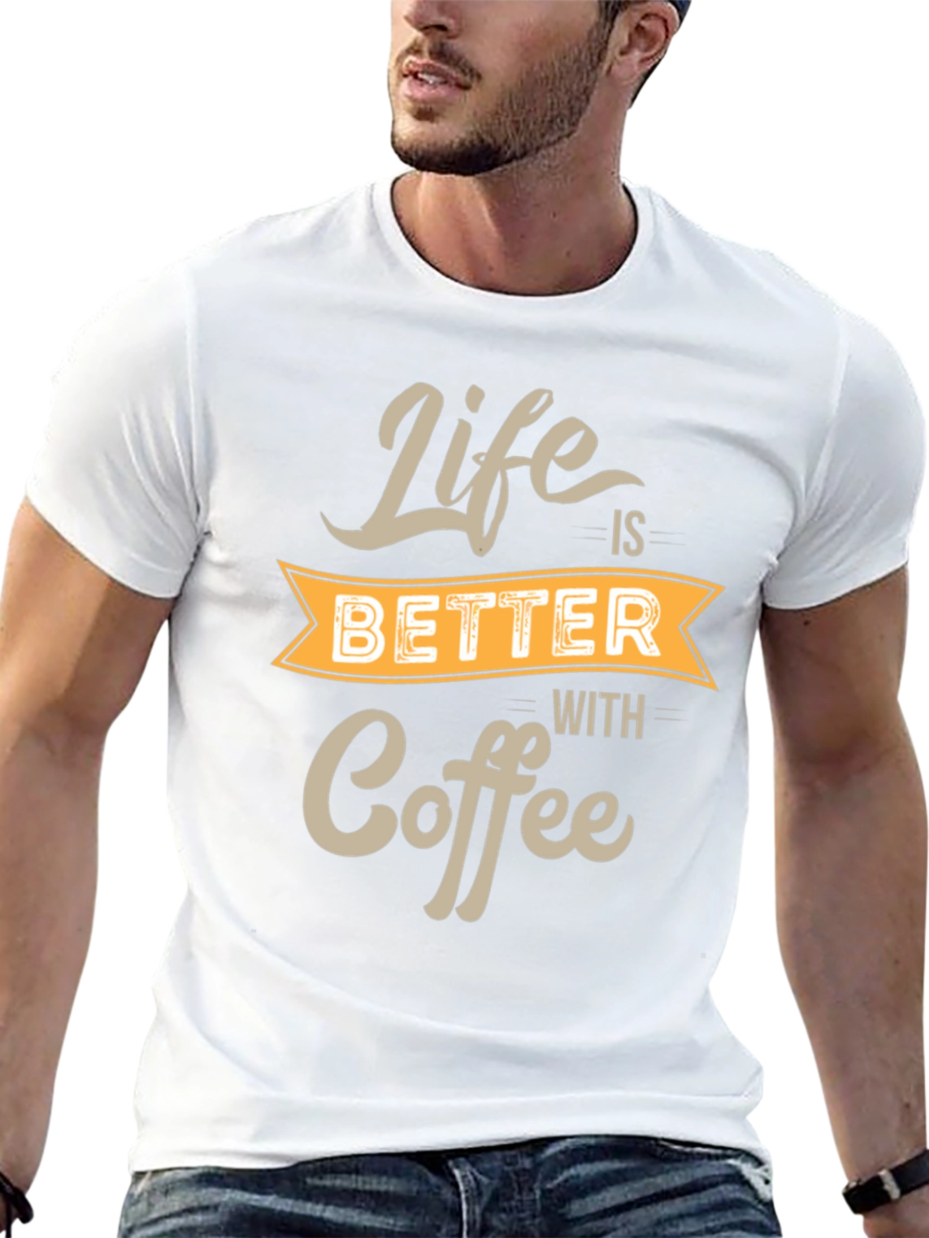 Life is Better With Coffee Black T-Shirt