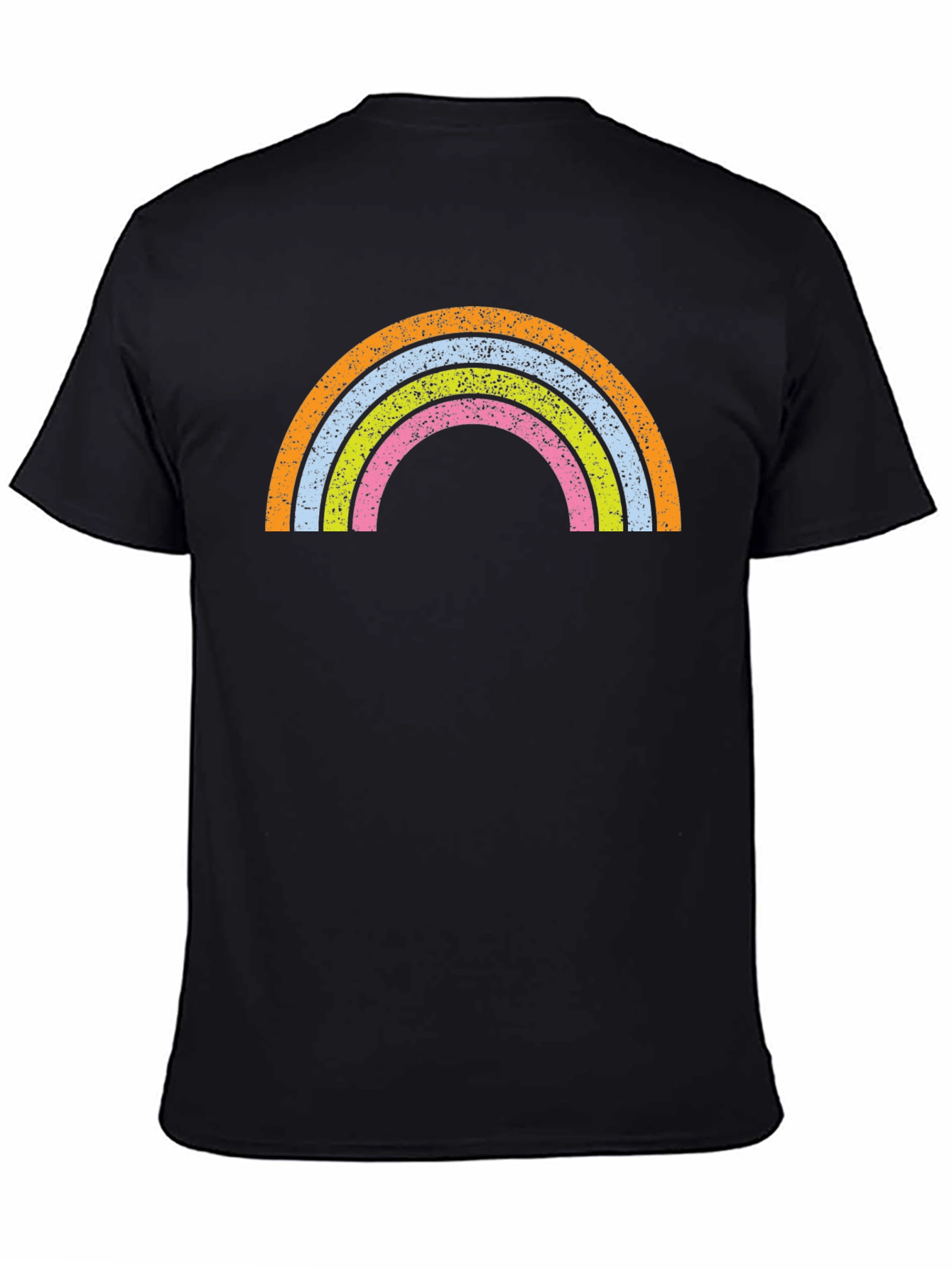 Retro Rainbow Graphic Tee - Soft Cotton Blend