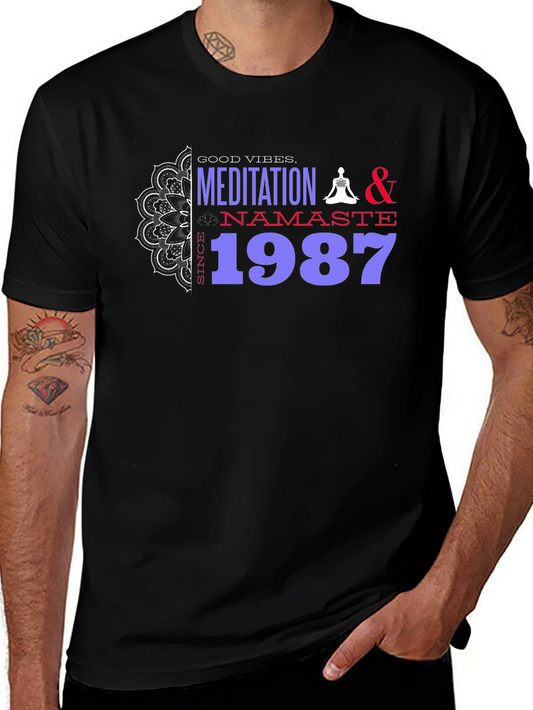 Meditation Namaste 1987 T-Shirt - Good Vibes